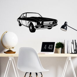 Wallity Vintage Sedan Holden Kingswood Escultura de Pared Negra